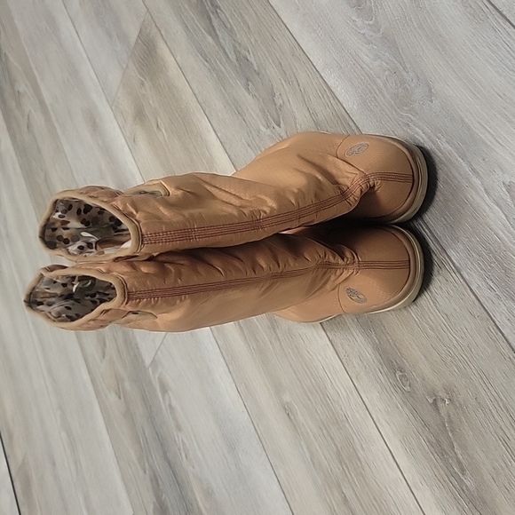 Timberland Golden Nylon Pull On Wedge Rain Boots Size 9 - Picture 7 of 9